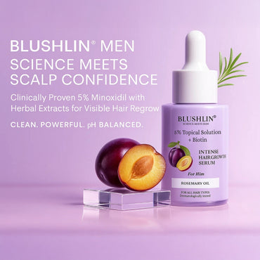 Blushlin 5% Minoxidil - Hair Growth Serum for Men | With Rosemary Oil