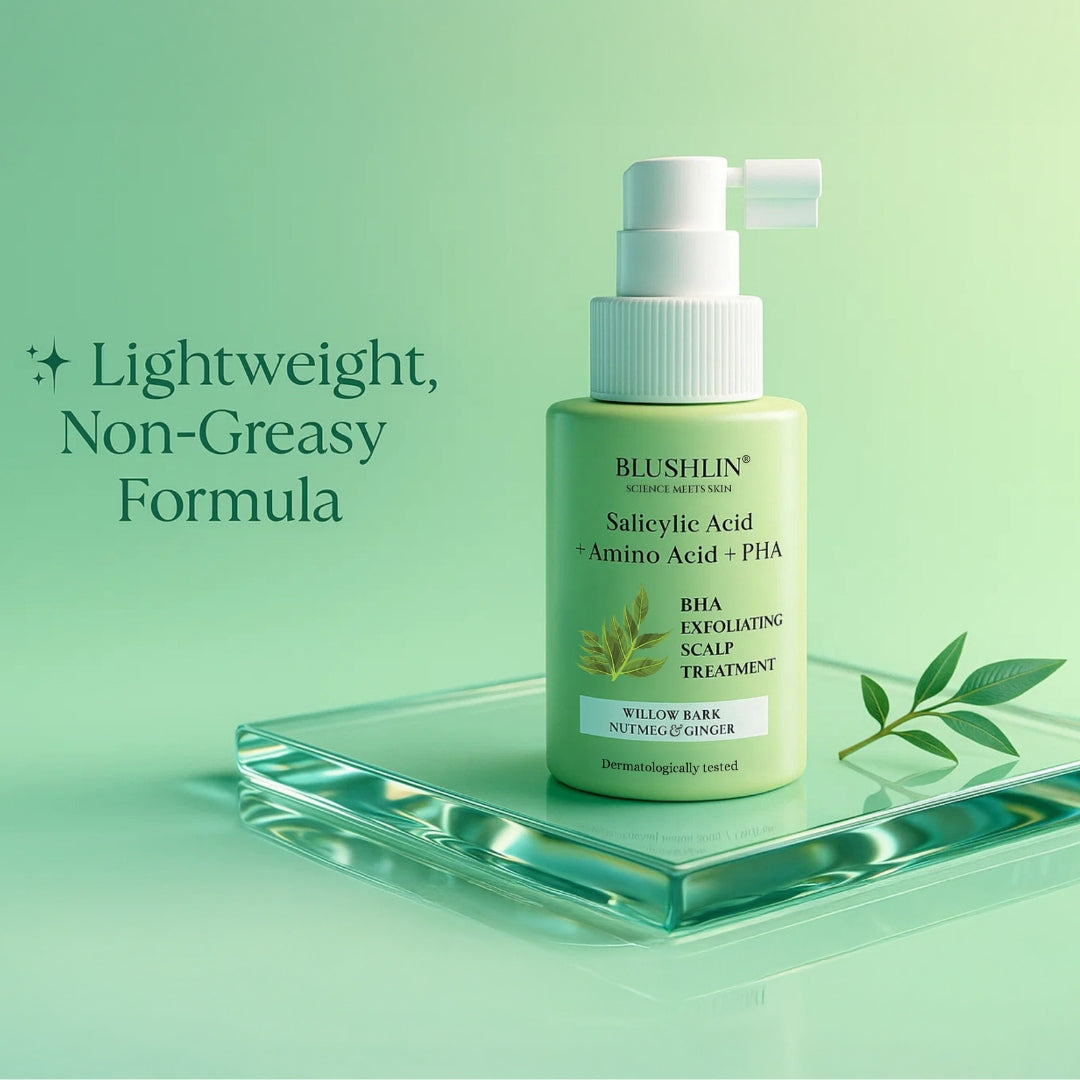 Blushlin 2% Salicylic Acid for Dandruff & Itchy Scalp | Controld dermatitis and oil buildup