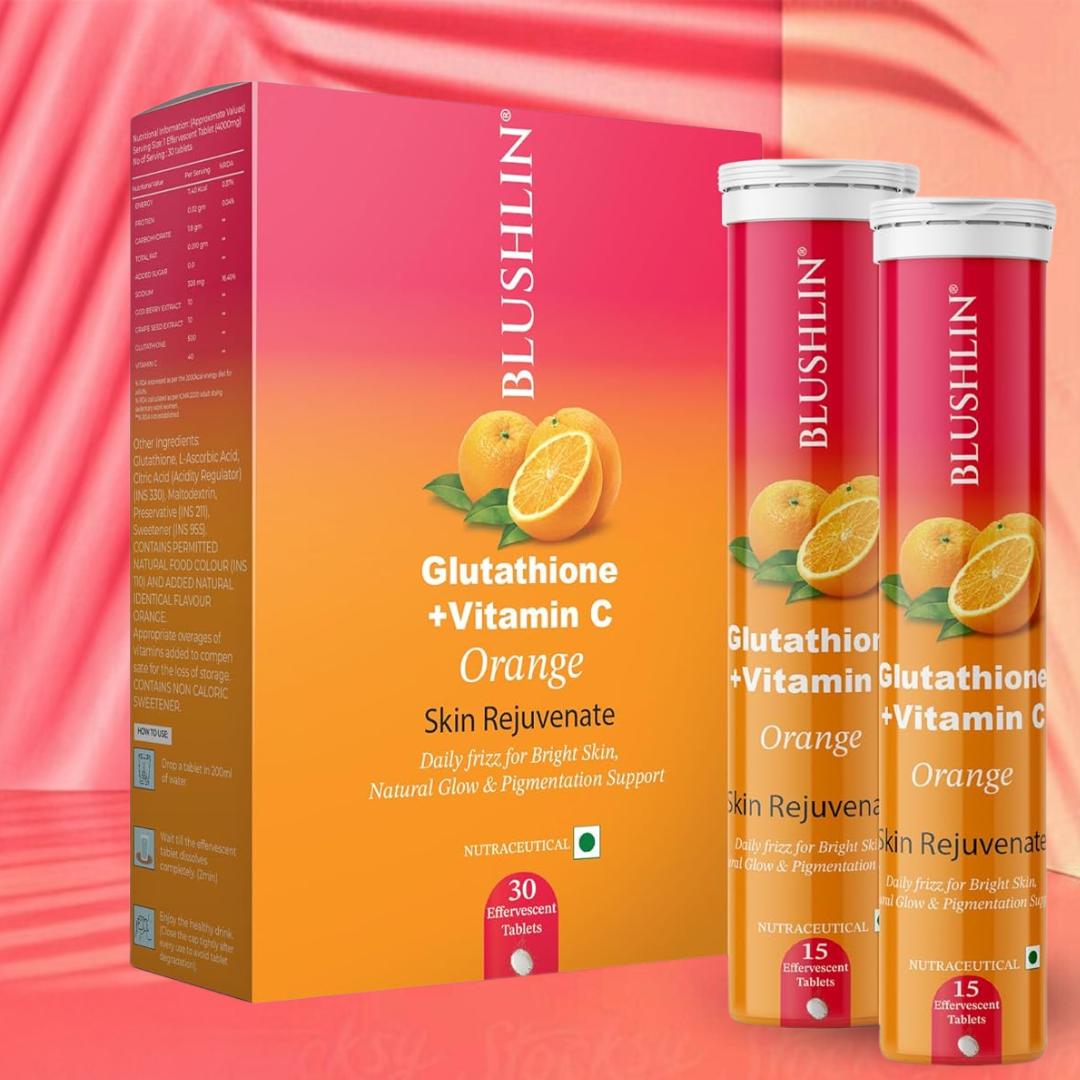 Glutathione Effervescent Tablets With Vitamin C For Skin Brightening | Sugar-Free