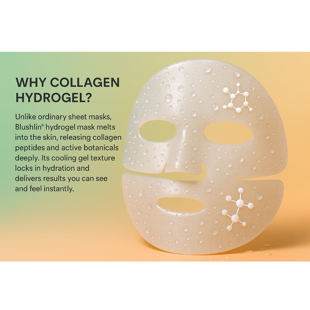 Korean Collagen Hydrogel Face Mask – Anti-Aging, Hydrating & Firming Sheet Mask for Plump, Radiant Skin