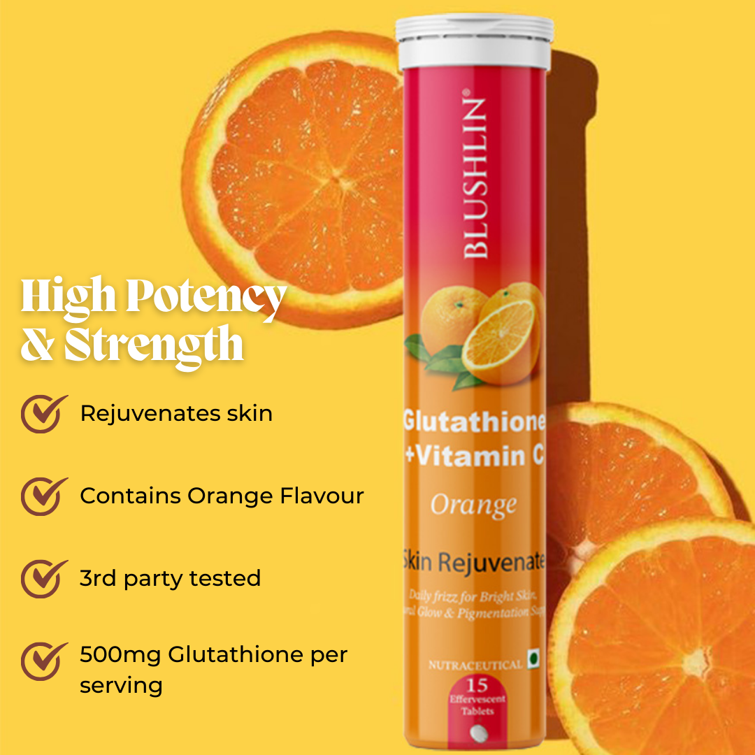 Glutathione Effervescent Tablets With Vitamin C For Skin Brightening | Sugar-Free