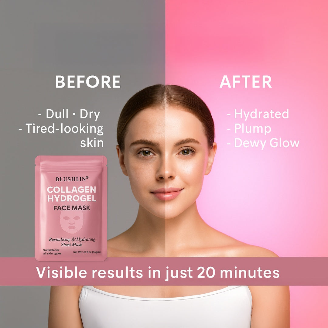 Korean Collagen Hydrogel Face Mask – Anti-Aging, Hydrating & Firming Sheet Mask for Plump, Radiant Skin