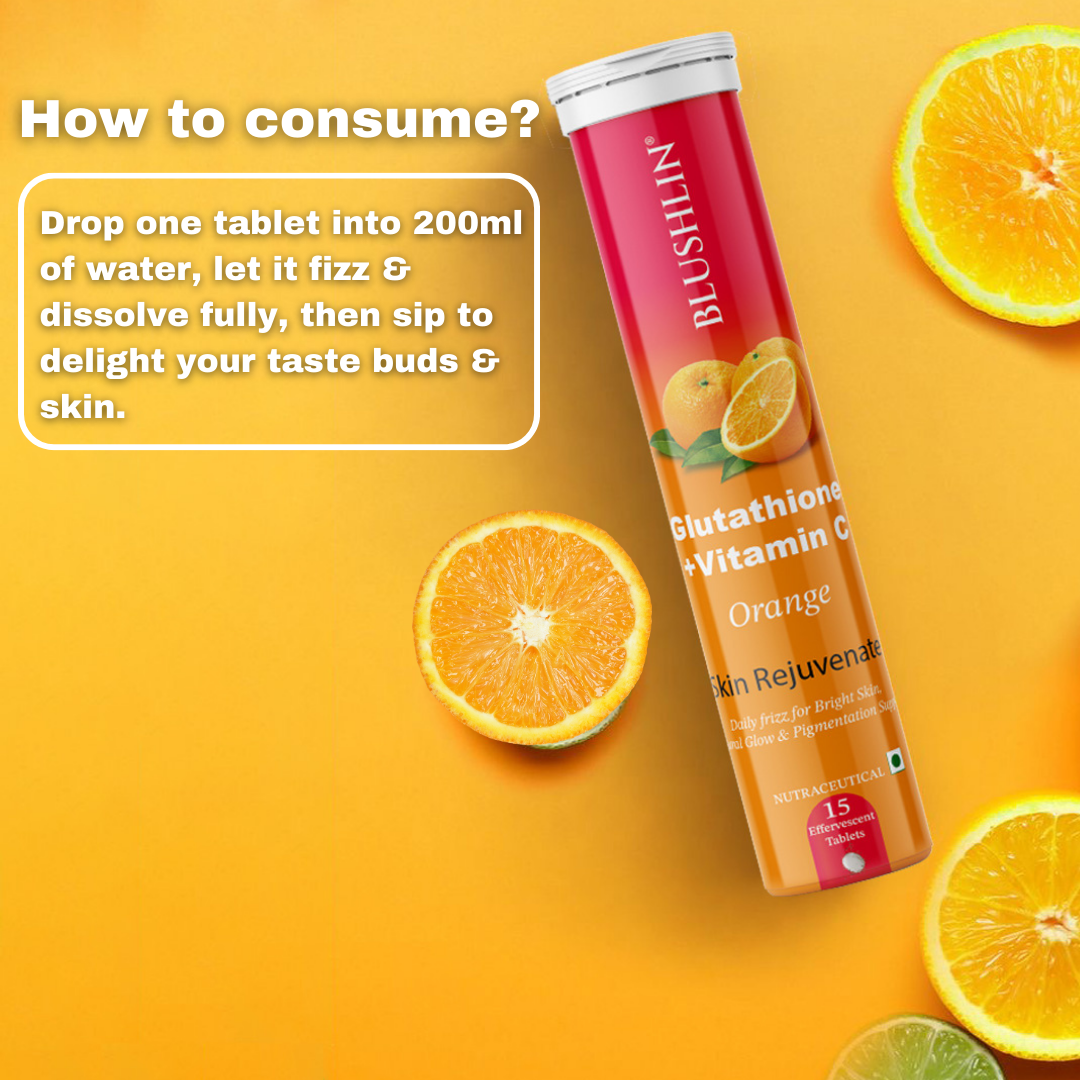 Glutathione Effervescent Tablets With Vitamin C For Skin Brightening | Sugar-Free