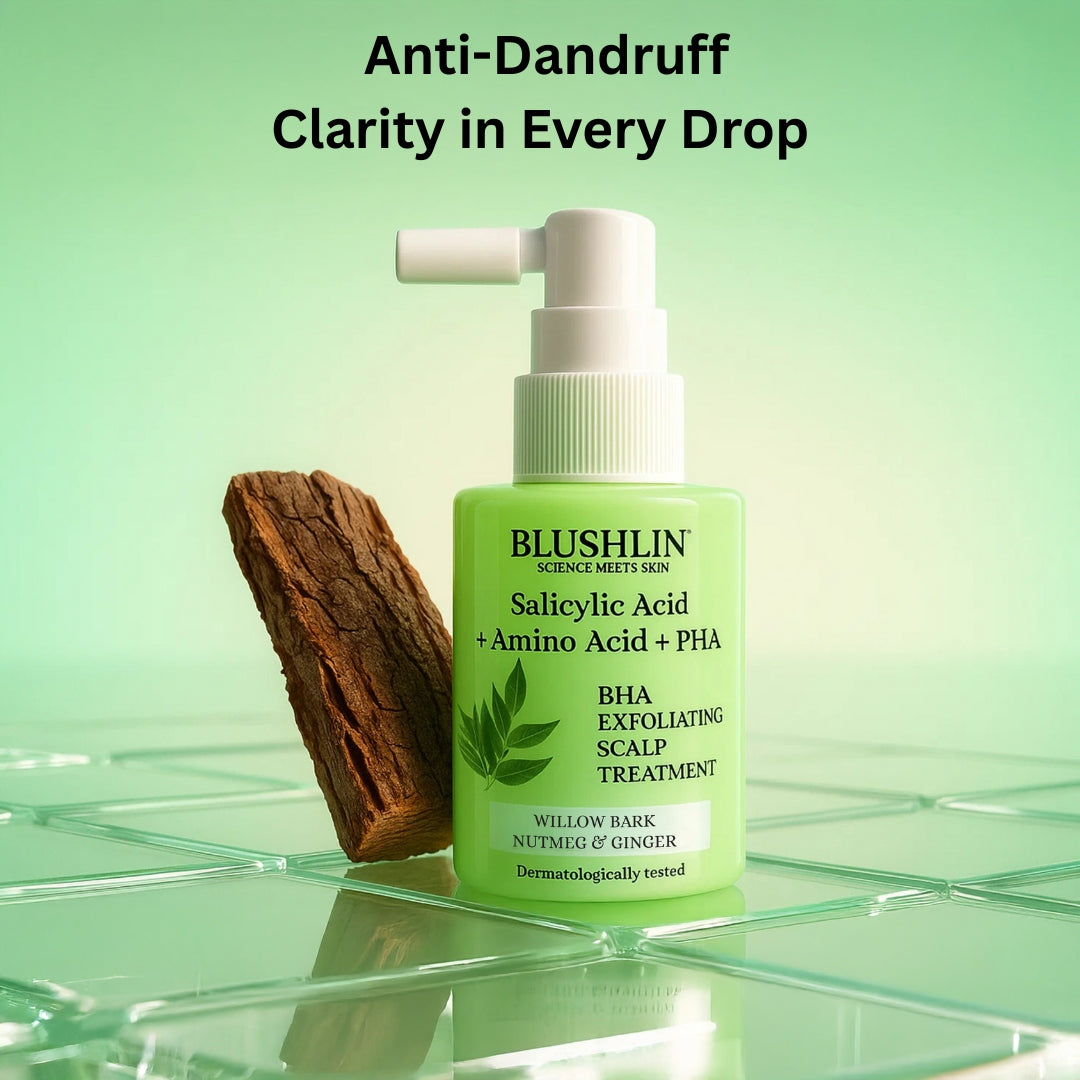 Blushlin 2% Salicylic Acid for Dandruff & Itchy Scalp | Controld dermatitis and oil buildup