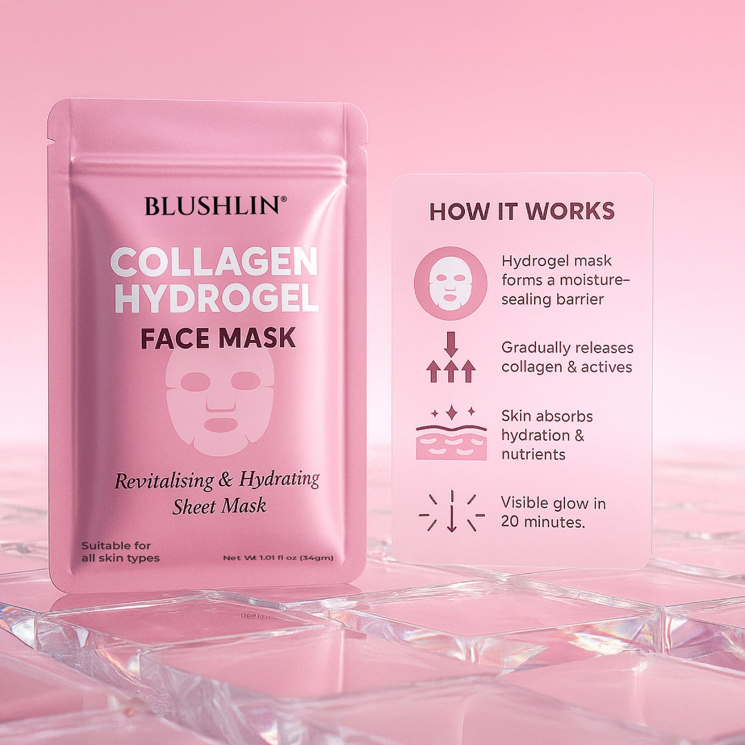 Korean Collagen Hydrogel Face Mask – Anti-Aging, Hydrating & Firming Sheet Mask for Plump, Radiant Skin