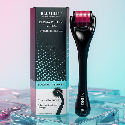 Derma Roller For Hair Growth 0.5 mm | 540 Titanium Needles | For Activates Hair Follicles, Hair Fall & Hair Thickening