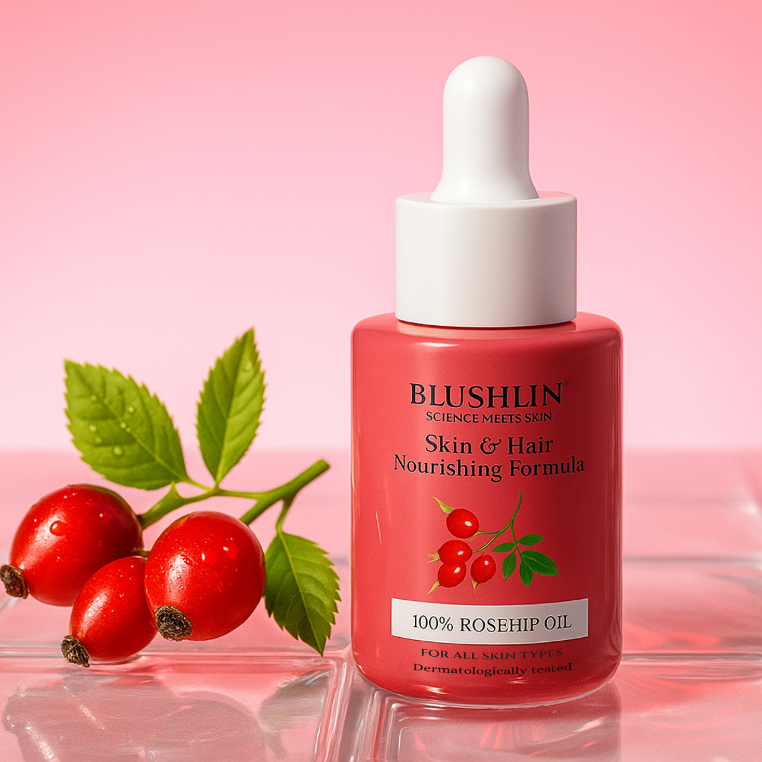 Rosehip Oil 100% Pure Cold-Pressed - for Hair & Skin | Glow, Repair & Nourish