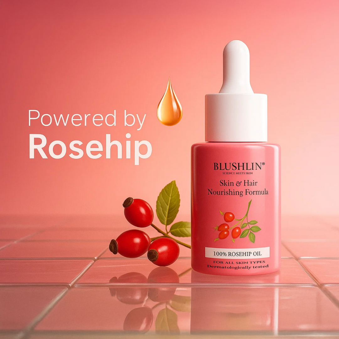 Rosehip Oil 100% Pure Cold-Pressed - for Hair & Skin | Glow, Repair & Nourish