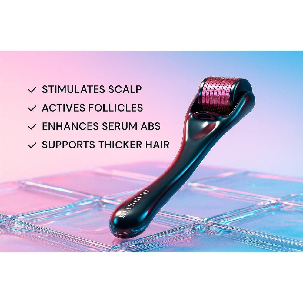 Derma Roller For Hair Growth 0.5 mm | 540 Titanium Needles | For Activates Hair Follicles, Hair Fall & Hair Thickening
