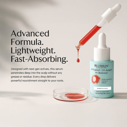 Blushlin Hair Growth Serum with Rosemary & Biotin | Strengthens Roots & Boosts Growth