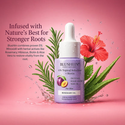 Blushlin 5% Minoxidil - Hair Growth Serum for Men | With Rosemary Oil