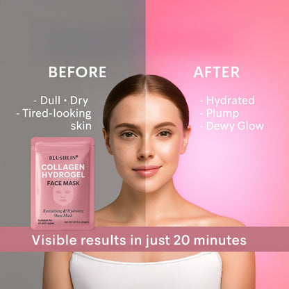 Korean Collagen Hydrogel Face Mask – Anti-Aging, Hydrating & Firming Sheet Mask for Plump, Radiant Skin