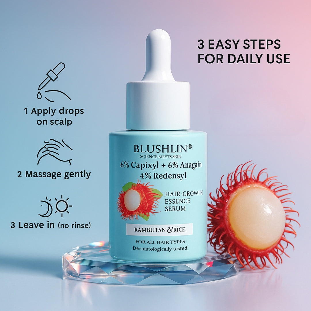 Blushlin Hair Growth Serum with Rosemary & Biotin | Strengthens Roots & Boosts Growth